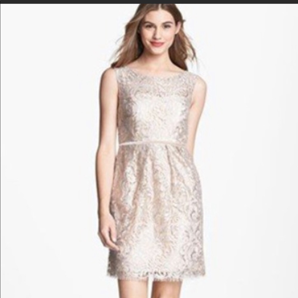 Jenny Yoo Collection Gold Lace Dress